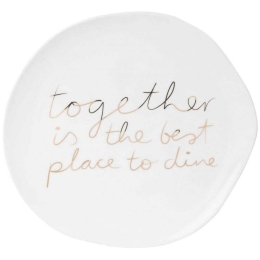 Πιάτο Together Is LBTRD0014791 Φ22cm White-Gold Raeder Πορσελάνη
