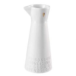 Κανάτα Bon Apetit Small LBTRD0011869 Φ7x16cm 200ml White-Gold Raeder Πορσελάνη