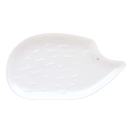 Διακοσμητικό Πιατάκι Hedgehog LBTRD0015729 10,5x5,5x1cm White-Gold Raeder Πορσελάνη