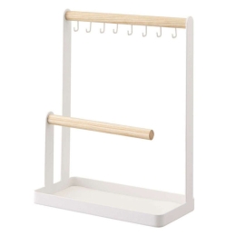 Βάση Κοσμημάτων LBTYMZK2311 20x10,5x28,5cm Natural-White Yamazaki Ατσάλι,Ξύλο