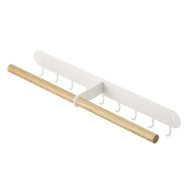 Βάση Κοσμημάτων Επιτοίχια LBTYMZK2513 32x4,5x6,7cm Natural-White Yamazaki Ατσάλι,Ξύλο