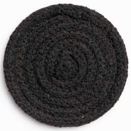 Σουβέρ Vera Blue (Σετ 4Τμχ) LBTCAVERA10NEG Φ10cm Black Calma House 100% Βαμβάκι