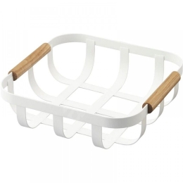 Φρουτιέρα LBTYMZK2975 23,5x22x6cm White-Natural Yamazaki Ατσάλι,Ξύλο