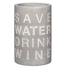 Σαμπανιέρα Save Water LBTRD0010404 Φ13,5x21cm White-Grey Raeder Τσιμέντο
