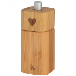 Μύλος Πιπεριού Heart LBTRD0010882 12x5x5cm Natural-Grey Raeder Bamboo,Κεραμικό