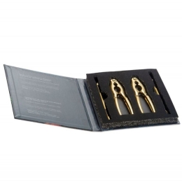 Εργαλεία Θαλασσινών Gourmet Kit (Σετ 4Τμχ) LBTAH-MS22056 Gold Andrea House Ατσάλι,Ξύλο
