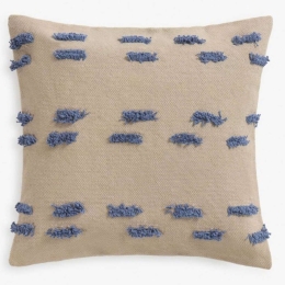 Μαξιλαροθήκη Διακοσμητική Pisco LBTCAPISCO45AZU Beige-Blue Calma House 45X45 45x45cm 100% Βαμβάκι