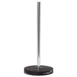 Βάση Χαρτιού Κουζίνας Black Marble LBTAH-CC21067 Φ13,5x34,5cm Black-Silver Andrea House Ατσάλι,Polyresin