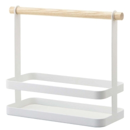 Βάση Οργάνωσης Για Λαδόξιδο LBTYMZK2420 24x10x20cm Natural-White Yamazaki Ατσάλι,Ξύλο
