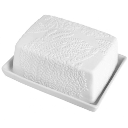 Βουτυριέρα Mix & Match LBTRD0015066 13x6x10cm White-Black Raeder Πορσελάνη