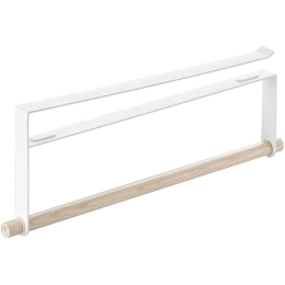 Βάση Χαρτιού Κουζίνας Κρεμαστή LBTYMZK2418 2x32x12cm White-Natural Yamazaki Ατσάλι,Ξύλο