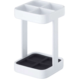 Θήκη Οδοντόβουρτσας Slim LBTYMZK2821 5,5x5,5x9cm White-Black Yamazaki Ατσάλι,Σιλικόνη