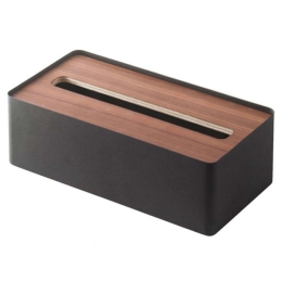 Κουτί Για Χαρτομάντηλα LBTYMZK7729 26x13x8,2cm Black-Brown Yamazaki Ατσάλι,Ξύλο