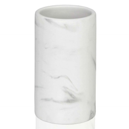 Ποτηροθήκη Marble LBTAH-BA68133 Φ7x18cm White Andrea House Κεραμικό