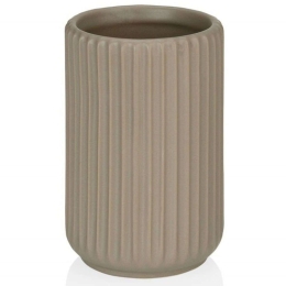 Ποτηροθήκη Stripe LBTAH-BA68153 Φ9x11cm Beige Andrea House Κεραμικό