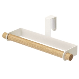 Κρεμάστρα Πετσετών LBTYMZK7818 19x7,5x6cm White-Natural Yamazaki Ατσάλι,Ξύλο