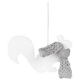 Στολίδι Χριστουγεννιάτικο Winter Forest Squirell LBTRD0090206 8,5x5cm White-Grey Raeder