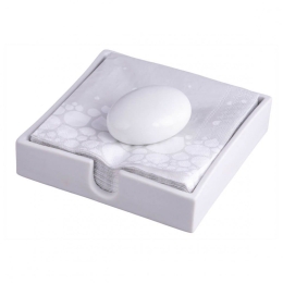Χαρτοπετσετοθήκη Πορσελάνινη Pebble RD0014269 13x14x3cm White Raeder Πορσελάνη