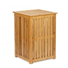 Καλάθι Απλύτων AH-BA70152 40x40x48cm Natural Andrea House Ύφασμα,Bamboo