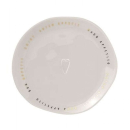 Πιάτο Γλυκού Bon Apetit RD0011370 13,4cm White-Gold Raeder Πορσελάνη