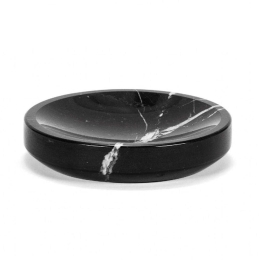 Σαπουνοθήκη Μαρμάρινη AH-BA21101 Φ12x2,5cm Black Andrea House Μάρμαρο