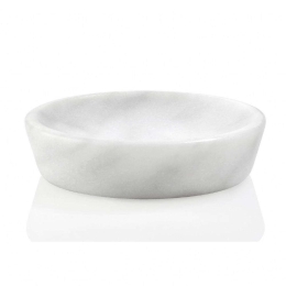 Σαπουνοθήκη Μαρμάρινη AH-BA21101 Φ12x3cm White Andrea House Μάρμαρο