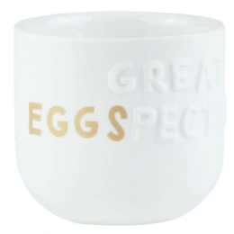 Αυγοθήκη Great Eggspectations RD0016546 Φ5x4,5cm White-Gold Raeder Porcelain