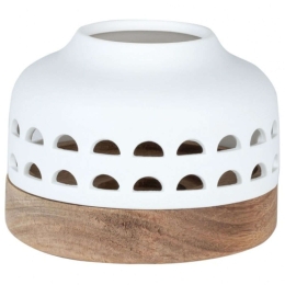 Κηροπήγιο Για Ρεσώ Lantern RD0016794 12x9,5cm Natural-White Raeder Πορσελάνη