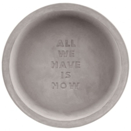 Διακοσμητικό Μπωλ All We Have Is Now RD0016997 Φ20x5cm Grey Raeder Πορσελάνη