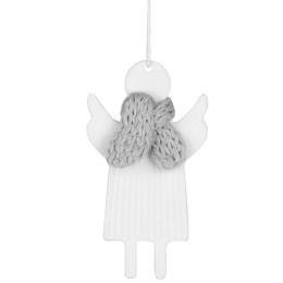 Στολίδι Χριστουγεννιάτικο Winter Friends Angel RD0092142 4,5x10,5cm White-Grey Raeder