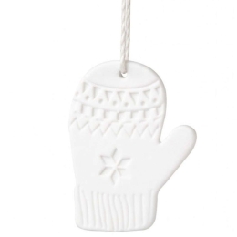 Στολίδι Χριστουγεννιάτικο Winter Clothing Glove RD0090058 4x5cm White Raeder