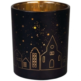 Βάση Ρεσώ Lighttown RD0092206 Φ8,5x10cm Black Raeder Γυαλί