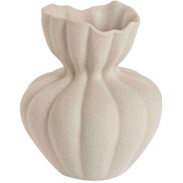 Βάζο Κεραμικό Capri AH-AX73171 Φ17x19,5cm Ecru Andrea House Κεραμικό