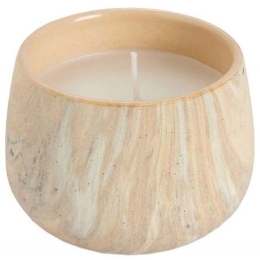 Αρωματικό Κερί Corfu AH-AX73163 Φ9x6,5cm Beige Andrea House Κεραμικό
