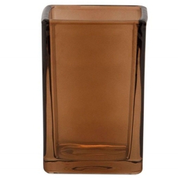 Ποτηροθήκη AH-BA73063 Φ7x7x10,5cm Brown Andrea House Γυαλί