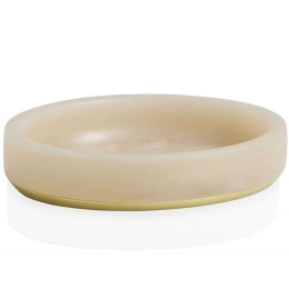 Σαπουνοθήκη AH-BA19061 12x9,5x2,5cm Marble Effect Pink-Gold Andrea House Μέταλλο,Polyresin