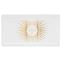 Πιατέλα Πορσελάνινη Sunny RD0051461 25,5x14cm White-Gold Raeder Πορσελάνη