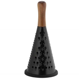 Τρίφτης Τυριού AH-CC73014 Φ11,5x25,5cm Black Andrea House Ατσάλι,Ξύλο
