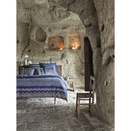 Παπλωματοθήκη Brunelleschi B1 9306553 Σετ 4τμχ Blue Bassetti Υπέρδιπλo 250x210cm Σατέν