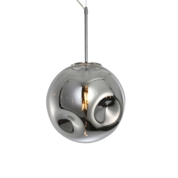 Φωτιστικό Οροφής Από Φυσητό Γυαλί LM1932CH Round Chrome Leitmotiv Γυαλί