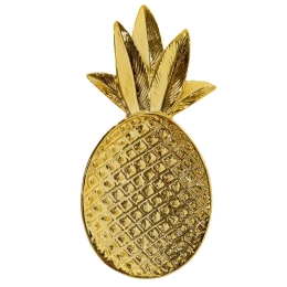 Πιατέλα Διακοσμητική Ανανάς 75231846 L19xW9cm Gold Bloomingville Πηλός