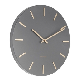 Ρολόι Τοίχου Charm Small KA5821GY D.30cm Grey Karlsson Μέταλλο