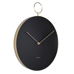 Ρολόι Τοίχου KA5765BK 34cm Hook Metal Black Karlsson Μέταλλο