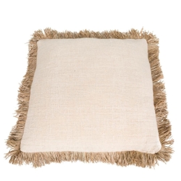 Διακοσμητική Μαξιλαροθήκη Saint Tropez JABR021NW-L-Natural-White Bazar Bizar 60Χ60 100% Βαμβάκι