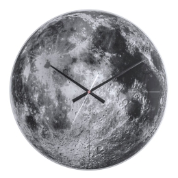 Ρολόι Τοίχου KA5475 Moon D60cm Grey-Black Karlsson Γυαλί