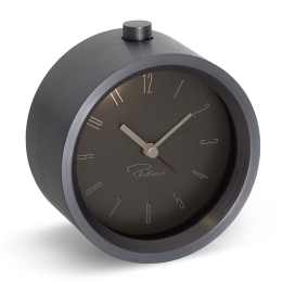 Επιτραπέζιο Ρολόι Με Ξυπνητήρι Tempus - A1 183015 9,4cm Black Philippi Αλουμίνιο