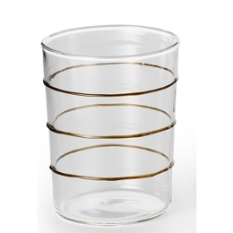 Ποτήρι Ουίσκι Polar Stripes 217006 Φ7,6cm Η10.2cm Clear Philippi Γυαλί
