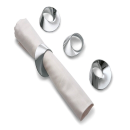 Δαχτυλίδι Πετσέτας (Σετ 4τμχ) Swirl Φ6cm Inox Philippi Ανοξείδωτο Ατσάλι
