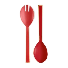 Κουταλοπίρουνο Σαλάτας SLPIP51061024 Enamelled Blushing Birds Σετ 2τμχ Red Pip Studio Πορσελάνη