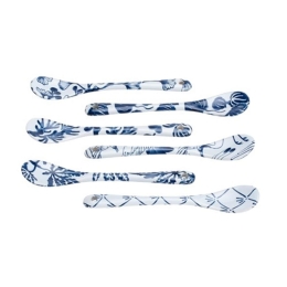 Κουταλάκια Του Τσαγιού Flora Japonica 16970 13cm Σετ 6τμχ Blue Tokyo Design Πορσελάνη